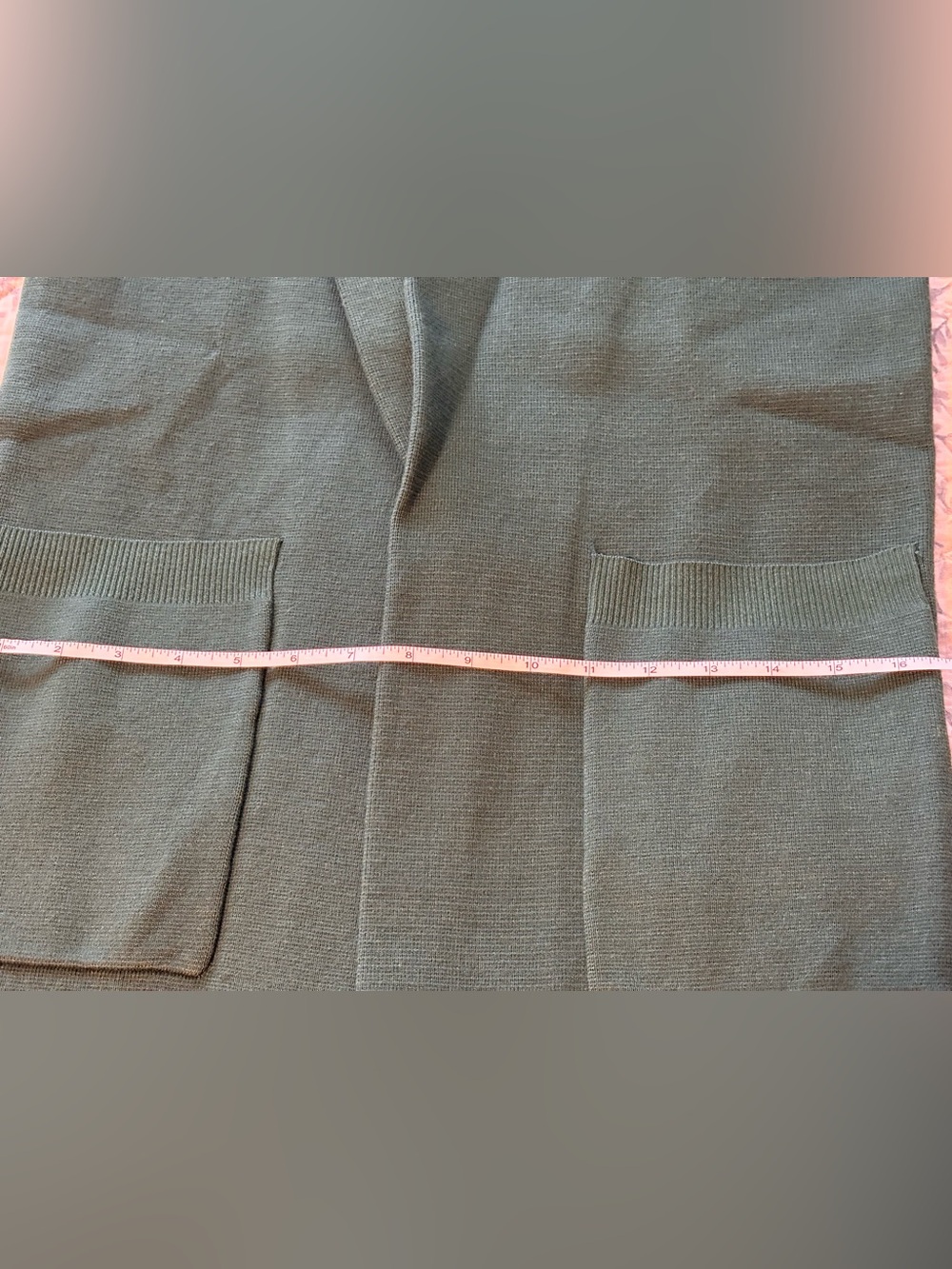 ANRABESS Long Cardigan Open Front Green Sweater Women’s Size XS - Picture 11 of 12